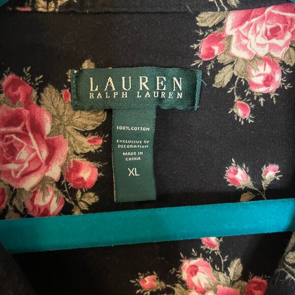 Floral Print Ralph Lauren Button Down Blouse. XL - Picture 3 of 5